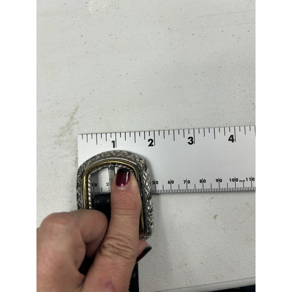 Brighton Marcus Two-Tone Black & Brown Reversible Belt‎ Size S 28 40210 33.5" - Picture 8 of 10